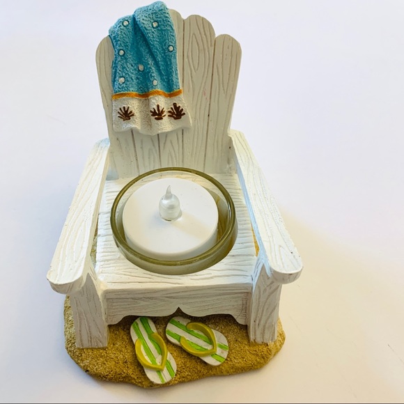 Yankee candle tea light holder Adirondack chair decor